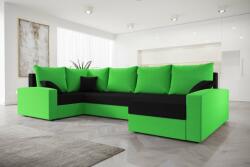  Veneti CATALINA LONG kinyitható U-alakú ülőgarnitúra - zöld / fekete