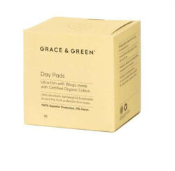  Absorbante de zi din bumbac organic cu aripioare, 10 bucati, Grace and Green