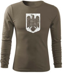 DRAGOWA Fit-T tricou cu mânecă lungă Emblema nationala, masliniu