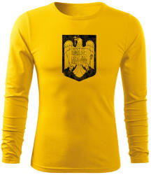 DRAGOWA Fit-T tricou cu mânecă lungă Emblema nationala, galben