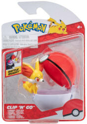 Pokémon - Figurine Clip N Go, Fennekin & Poke Ball (ASMPKW3132)
