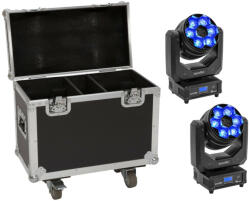  EUROLITE Set 2x LED TMH-H240 Beam/Wash/Flower Robotlámpa + Rack