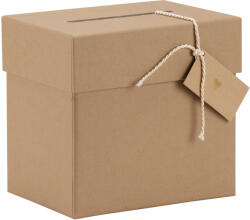 Rössler ajándék gyűjtődoboz (20, 5x19, 5x15 cm) kraft, Pure Love esküvői (3) (13407157000)