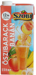 Szobi üdítő őszibarack-banán 12% - 1000 ml
