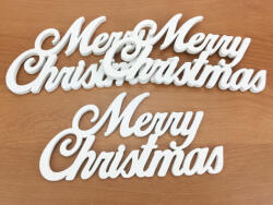  Merry Christmas felirat fehér 3db/csomag