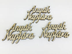  Natúr fa - "Anyák Napjára" felirat 4, 5x8, 3cm 3db/csomag - kosarbolt
