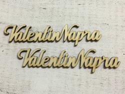  Natúr fa - " Valentin Napra" felirat 15cm 2db/csomag - kosarbolt