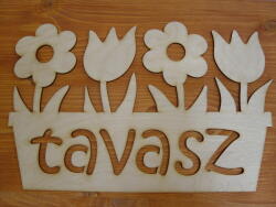  Natúr fa - "Tavasz" tábla virágládás 32cm