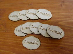 Natúr fa - Tábla "Levendula" 3x4cm 10db/csomag - kosarbolt