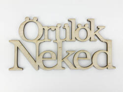  Natúr fa - "Örülök Neked" felirat koszorúra 7x14cm