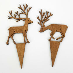 Natúr fa - Beszúrós szarvas pár 2db/cs barna - kosarbolt