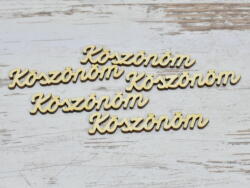 Natúr fa - "Köszönöm" felirat 9cm 5db/csomag - kosarbolt