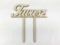  Natúr fa - Beszúrós "Tavasz" felirat 12cm