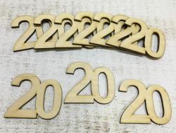  Natúr fa - Évfordulós számok 20-as 10db/csomag