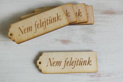  Natúr fa - "Nem felejtünk" scrapbook tábla 3x8cm 5db/csomag