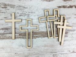  Natúr fa - Dupla kereszt 6db/csomag - kosarbolt