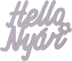 Hello Nyár" felirat színes világoslila 11x10cm - kosarbolt