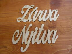 Natúr fa - "Zárva-Nyitva" tábla írott 10x20cm - kosarbolt