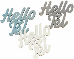  Ezüst "Hello Tél" felirat színes 8x8cm 3db/csomag - kosarbolt