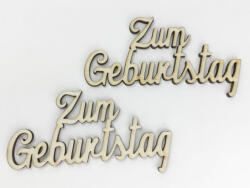  Natúr fa - "Zum Geburtstag" felirat 2db/csomag - kosarbolt