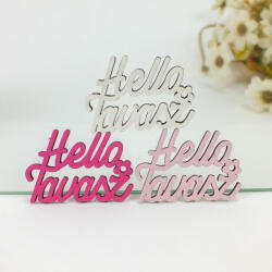  Világos színek "Helló Tavasz" feliratok 4, 3x6cm 3db/csomag - kosarbolt