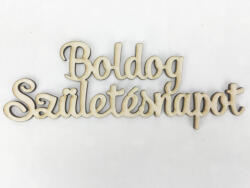  Natúr fa - "Boldog születésnapot" felirat 15cm