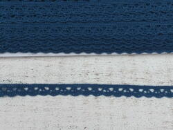  Sötétkék Pamut csipke 20m