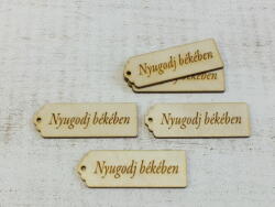  Natúr fa - "Nyugodj békében" scrapbook tábla 5db/csomag - kosarbolt