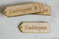  Natúr fa - "Emlékezünk" scrapbook tábla 3x8cm 5db/csomag - kosarbolt