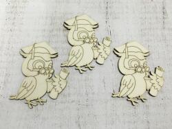  Sapkás bagoly 10cm 3db/csomag - kosarbolt