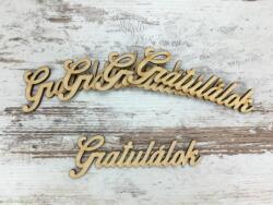  Natúr fa - "Gratulálok" felirat 5db/csomag - kosarbolt