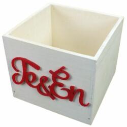  Dekoláda fehér kocka Te & Én felirattal 13x13cm - kosarbolt