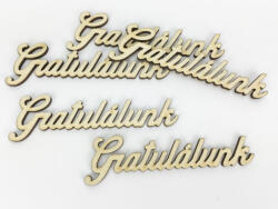 Natúr fa - "Gratulálunk" felirat 5db/csomag - kosarbolt
