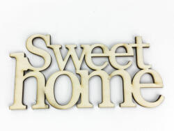  Natúr fa - "Sweet Home" felirat koszorúra 7x14cm