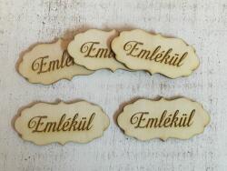  Natúr fa - "Emlékül" fodros tábla 5db/csomag