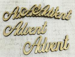  Natúr fa - "Advent" felirat 9, 5cm 5db/csomag - kosarbolt