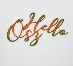 Natúr fa - Hello Ősz felirat 20cm festett - kosarbolt