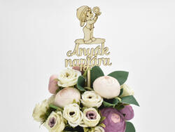  Natúr fa - Beszúrós felirat "Anyák napjára" kisfiús - kosarbolt