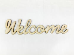  Natúr fa - "Welcome" írott felirat koszorúra 5x20cm