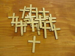 Natúr fa - Kereszt 5cm 20db/csomag - kosarbolt