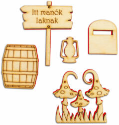  Natúr fa - Manó kellékek 5db/csomag - kosarbolt