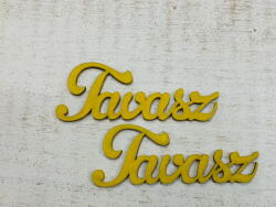 Fa " Tavasz" felirat sárga 2db/csomag - kosarbolt