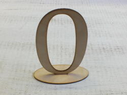  Natúr fa - Asztalszám 0-ás 15cm