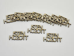  Natúr fa - " ISTEN HOZOTT " felirat 2, 2x4, 5cm 10db/csomag