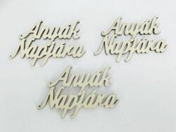 Fa felirat - "Anyák Napjára" felirat 4, 5x8, 3cm 3db/csomag - Krém - kosarbolt