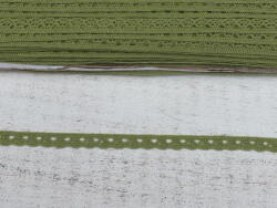  Oliva pamut csipke 1cm*20méter
