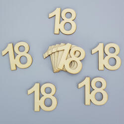  Natúr fa - Évfordulós számok 18-as 10db/csomag
