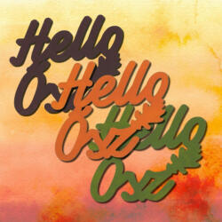  Föld "Hello Ősz" felirat színes 7, 5x8, 5cm 3db/csomag - kosarbolt