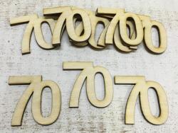  Natúr fa - Évfordulós számok 70-es 10db/csomag
