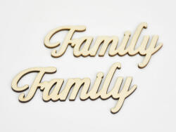  Natúr fa - "Family" felirat 5, 5x12cm 2db/csomag - kosarbolt